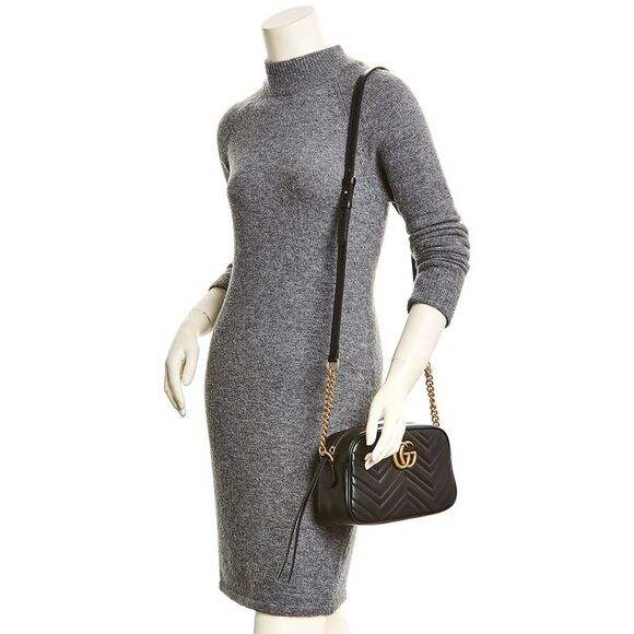 Gucci GG Marmont Small Matelasse Leather Crossbody Camera Bag - Picture 3 of 4